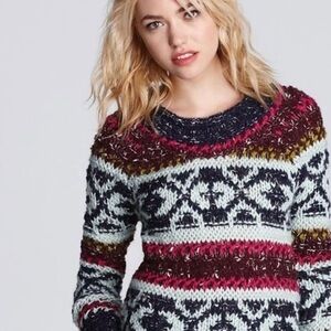 Free People Silver Reed Fair Isle Sweater